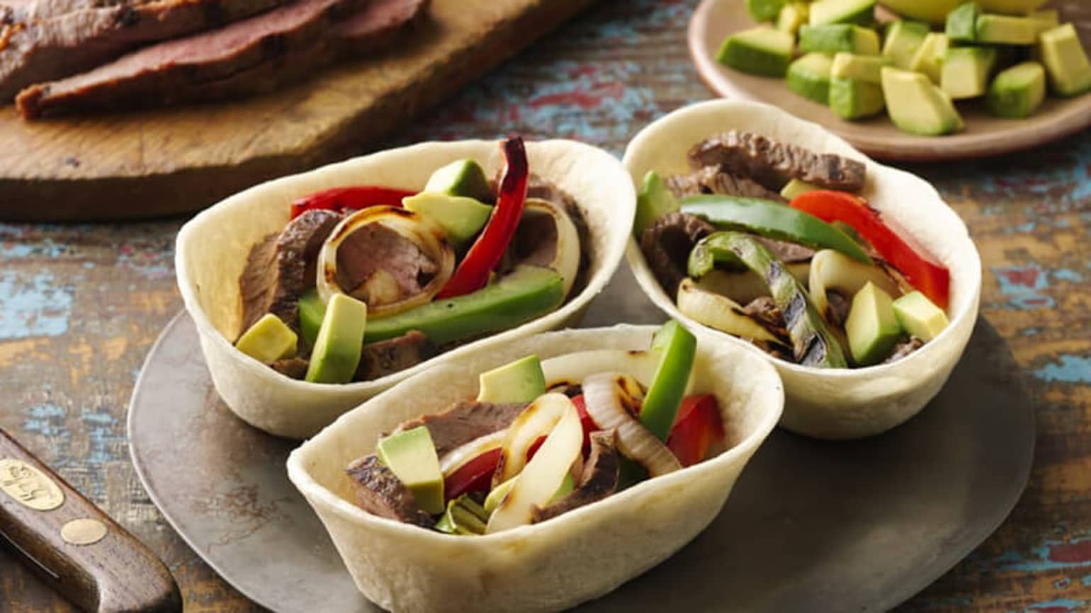 Grilled Steak Fajita Boats & Simple Recipe Old El Paso